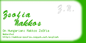 zsofia makkos business card