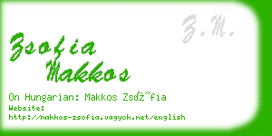 zsofia makkos business card